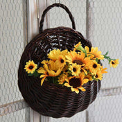 New Leaf Haven Handwoven Hanging Basket Natural Wicker Design For Plants Home Decor For Indoor Plant Displays