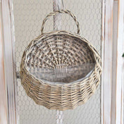 New Leaf Haven Handwoven Hanging Basket Natural Wicker Design For Plants Home Decor For Indoor Plant Displays