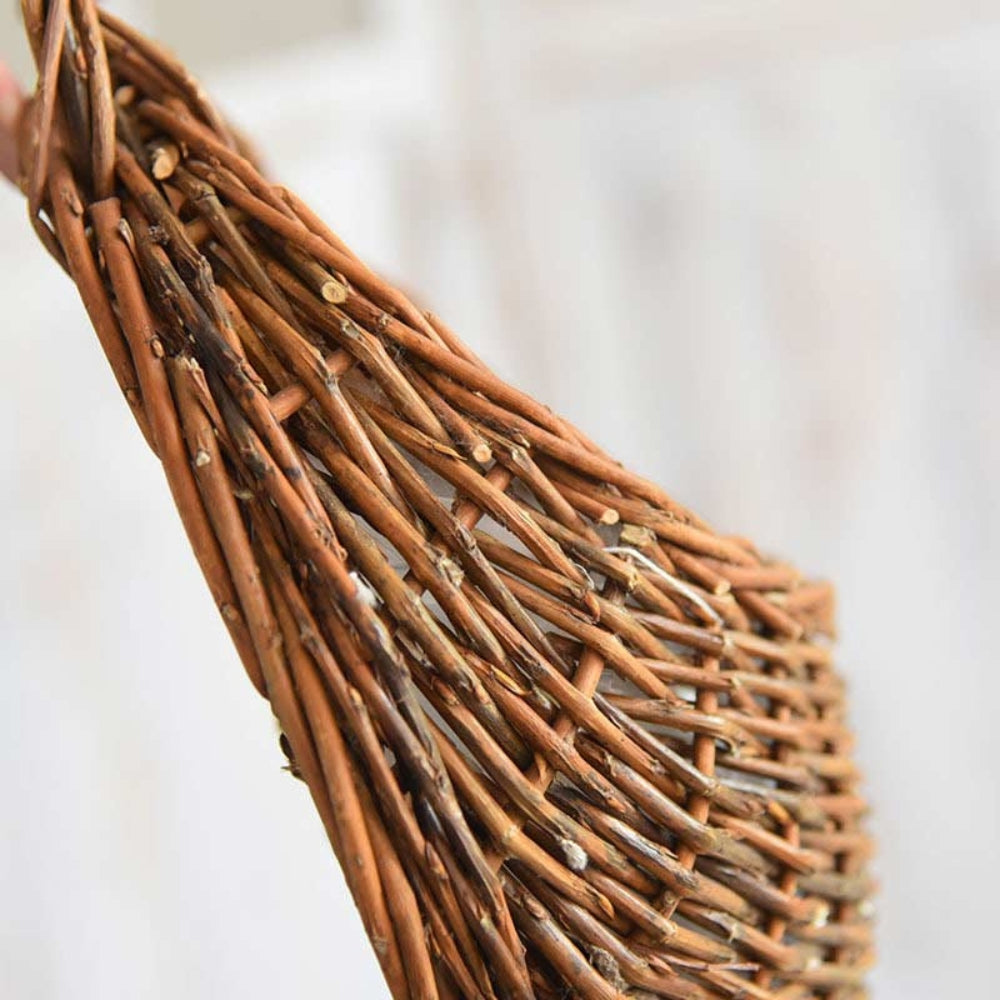 New Leaf Haven Handwoven Hanging Basket Natural Wicker Design For Plants Home Decor For Indoor Plant Displays