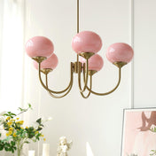 Elegant Ceiling Lamp | Adjustable Height Light Fixture | Retro Dining Room Lights | Luxurious Glass Pendant Lights | Modern Ceiling Light - Zardee 3