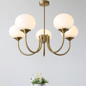 Elegant Ceiling Lamp | Adjustable Height Light Fixture | Retro Dining Room Lights | Luxurious Glass Pendant Lights | Modern Ceiling Light - Zardee 5