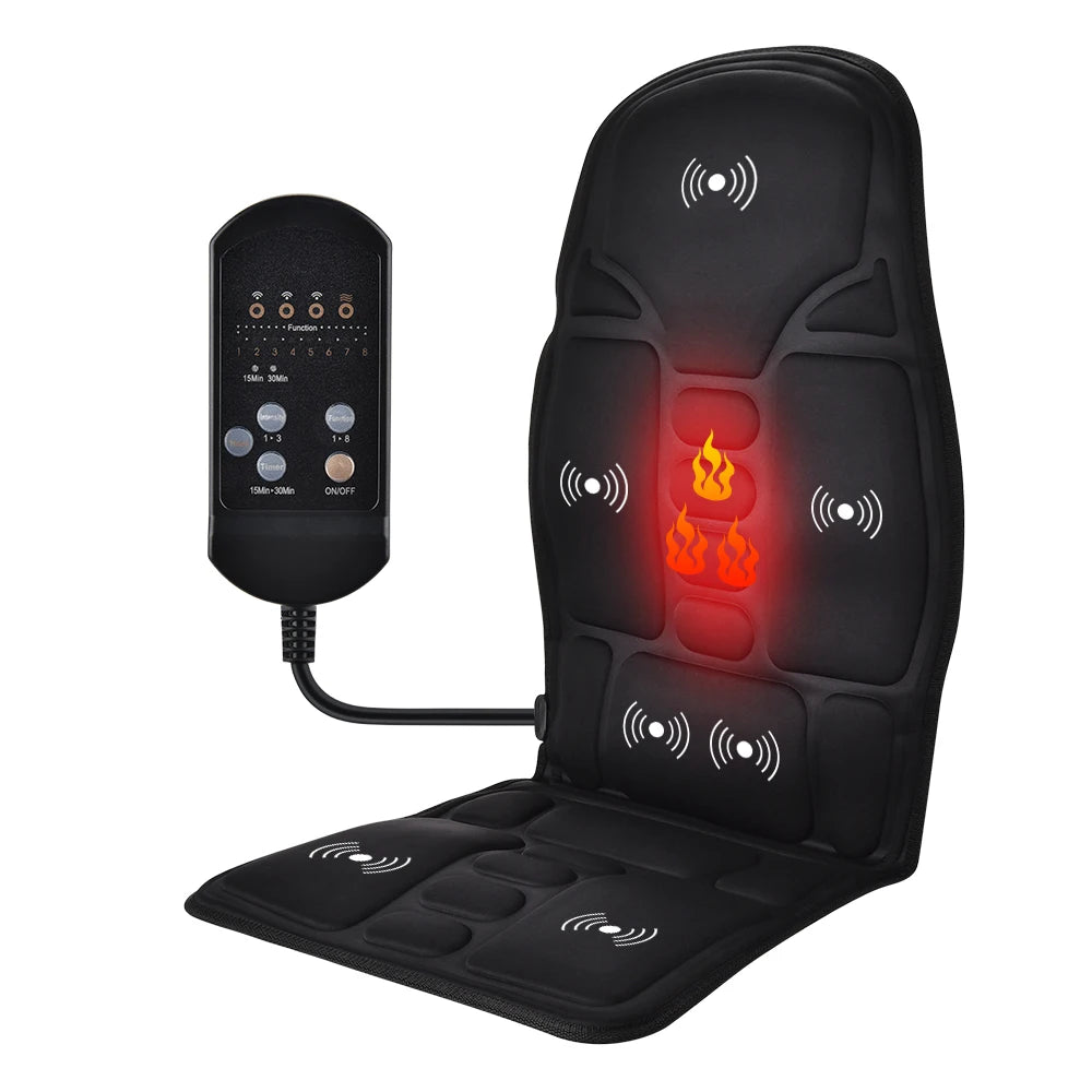 Massager Chair Pad Electric Heating Vibrating Cervical Neck Back Body Cushion Massag for Car Home Lumbar Mattress 0