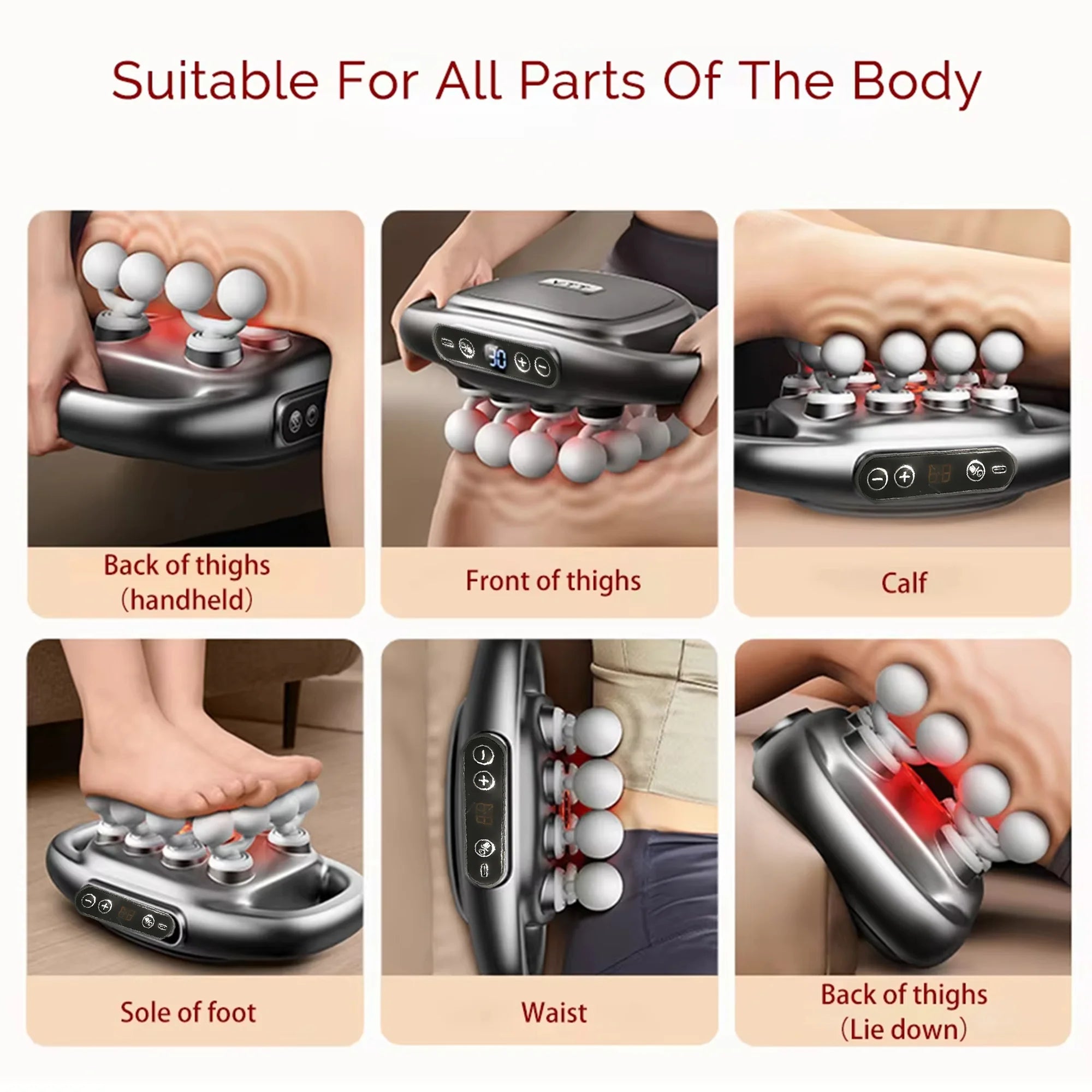 Massager Gun Set Deep Tissue Body Fitness Muscle Electric Relax Massager for Back Shoulders Legs Foot 16 Heads 1