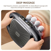 Massager Gun Set Deep Tissue Body Fitness Muscle Electric Relax Massager for Back Shoulders Legs Foot 16 Heads 3
