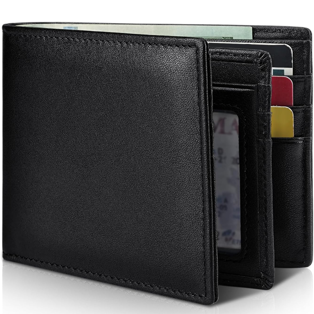 Men's Bifold Genuine Leather RFID Blocking Wallet - StitchCraft 0