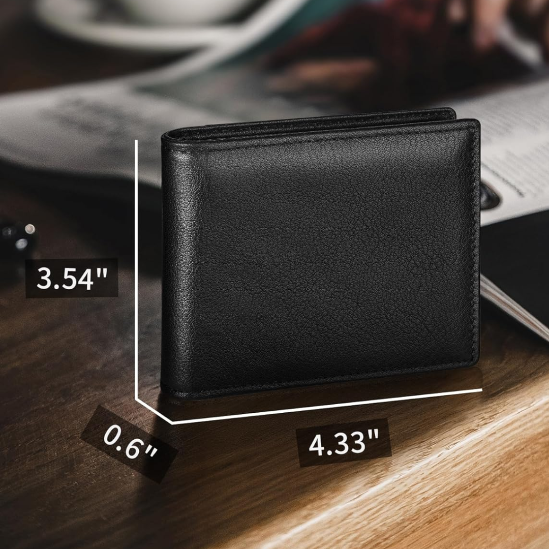 Men's Bifold Genuine Leather RFID Blocking Wallet - StitchCraft 6