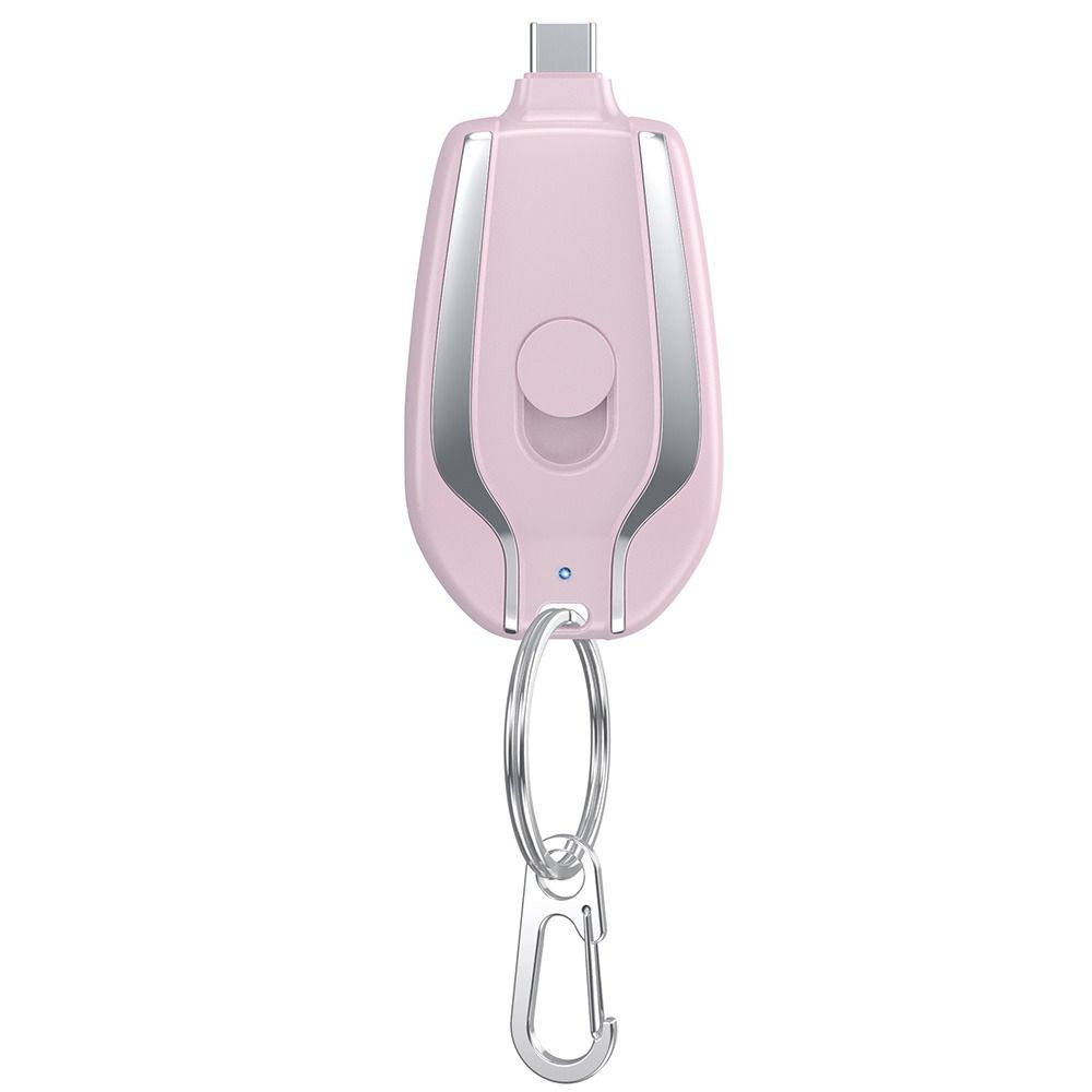 Mini Portable Power Bank Charger | Compact 1500mAh Device Charger with Carabiner Clip 0