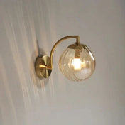 AuroraLume Modern Glass Wall Lamp For Contemporary Interiors Clear Glass Wall Light With Sleek Minimalist Design
