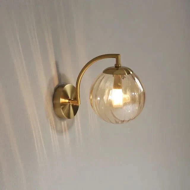 AuroraLume Modern Glass Wall Lamp For Contemporary Interiors Clear Glass Wall Light With Sleek Minimalist Design