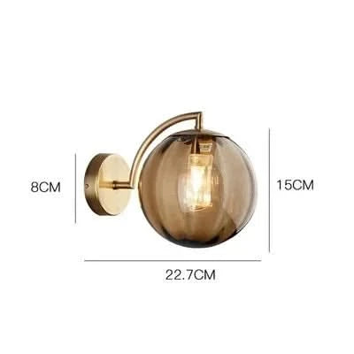 AuroraLume Modern Glass Wall Lamp For Contemporary Interiors Clear Glass Wall Light With Sleek Minimalist Design