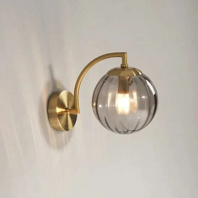 AuroraLume Modern Glass Wall Lamp For Contemporary Interiors Clear Glass Wall Light With Sleek Minimalist Design