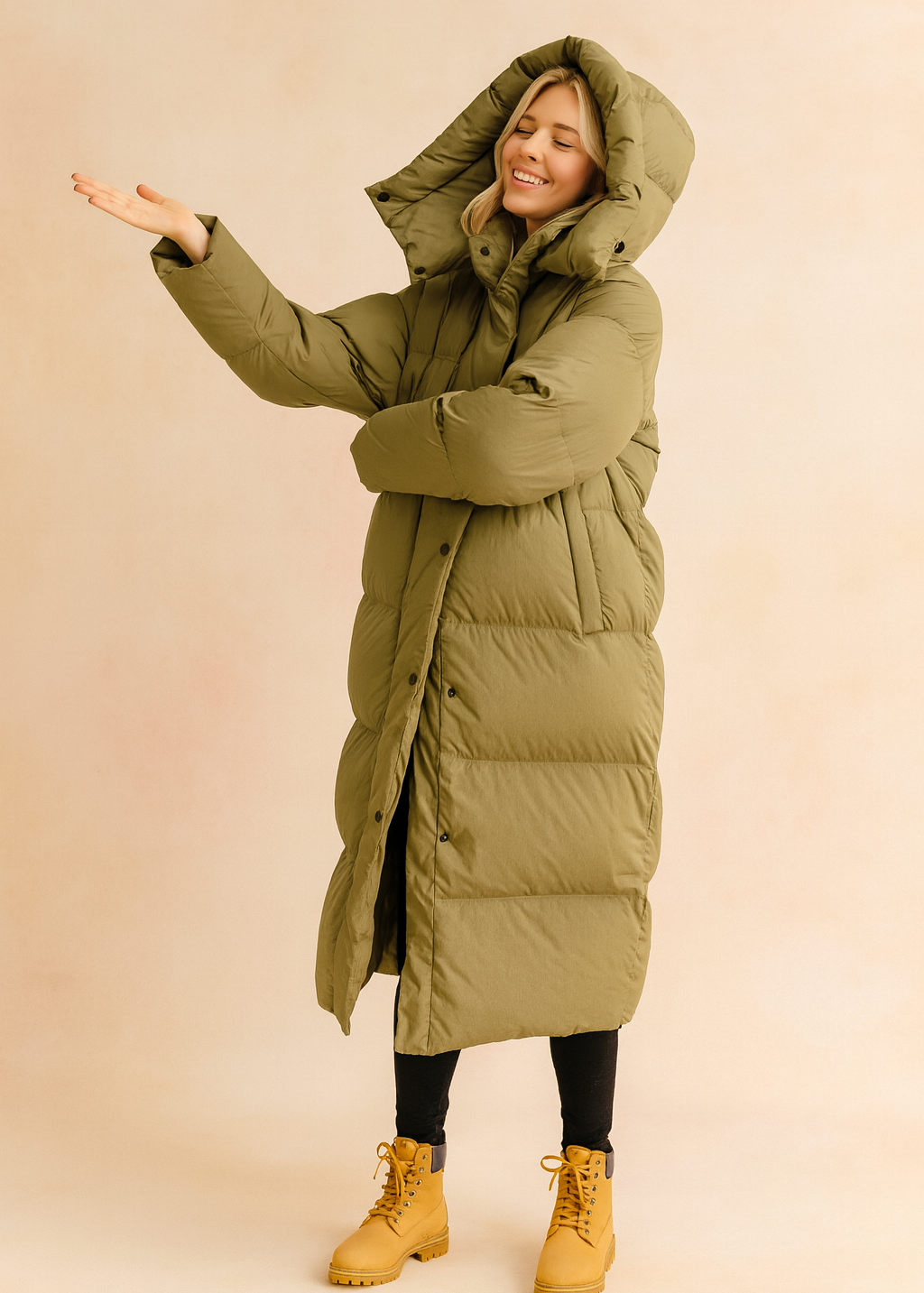 Monika | Stylish Long Quilted Winter Jacket with Hood for Women 0