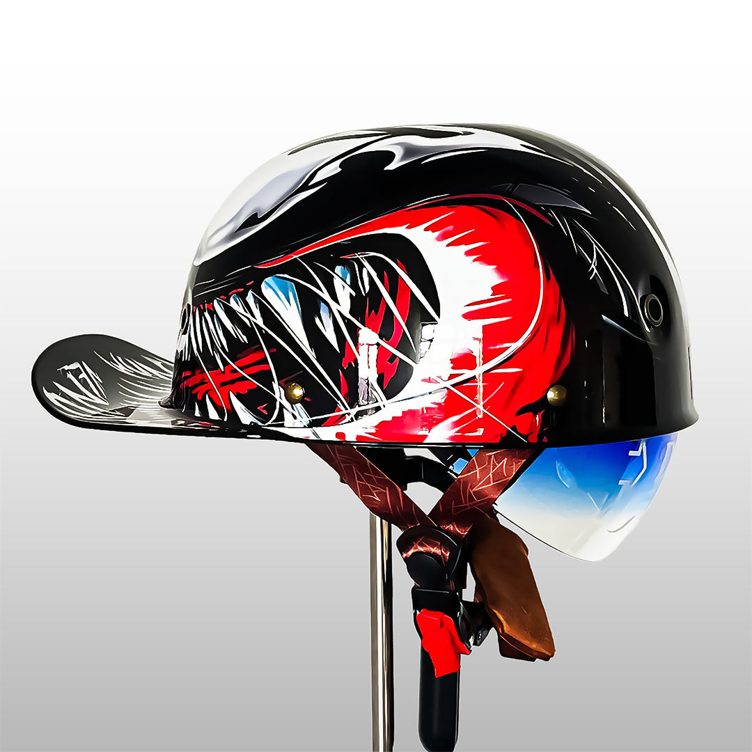 Retro baseballcap-stil motorcykel halv hjelm til ryttere, velegnet til bykørsel og daglige ture