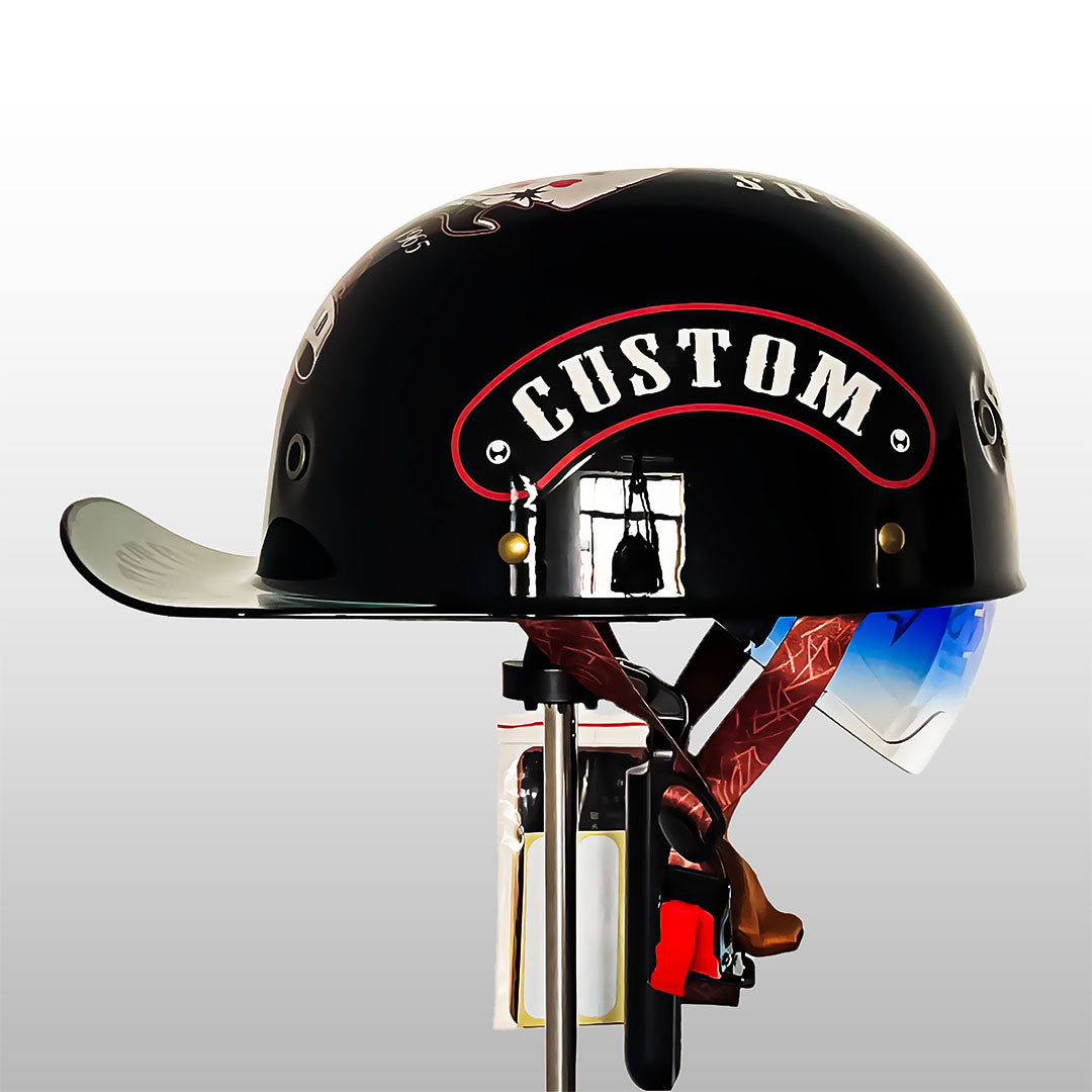 Retro baseballcap-stil motorcykel halv hjelm til ryttere, velegnet til bykørsel og daglige ture
