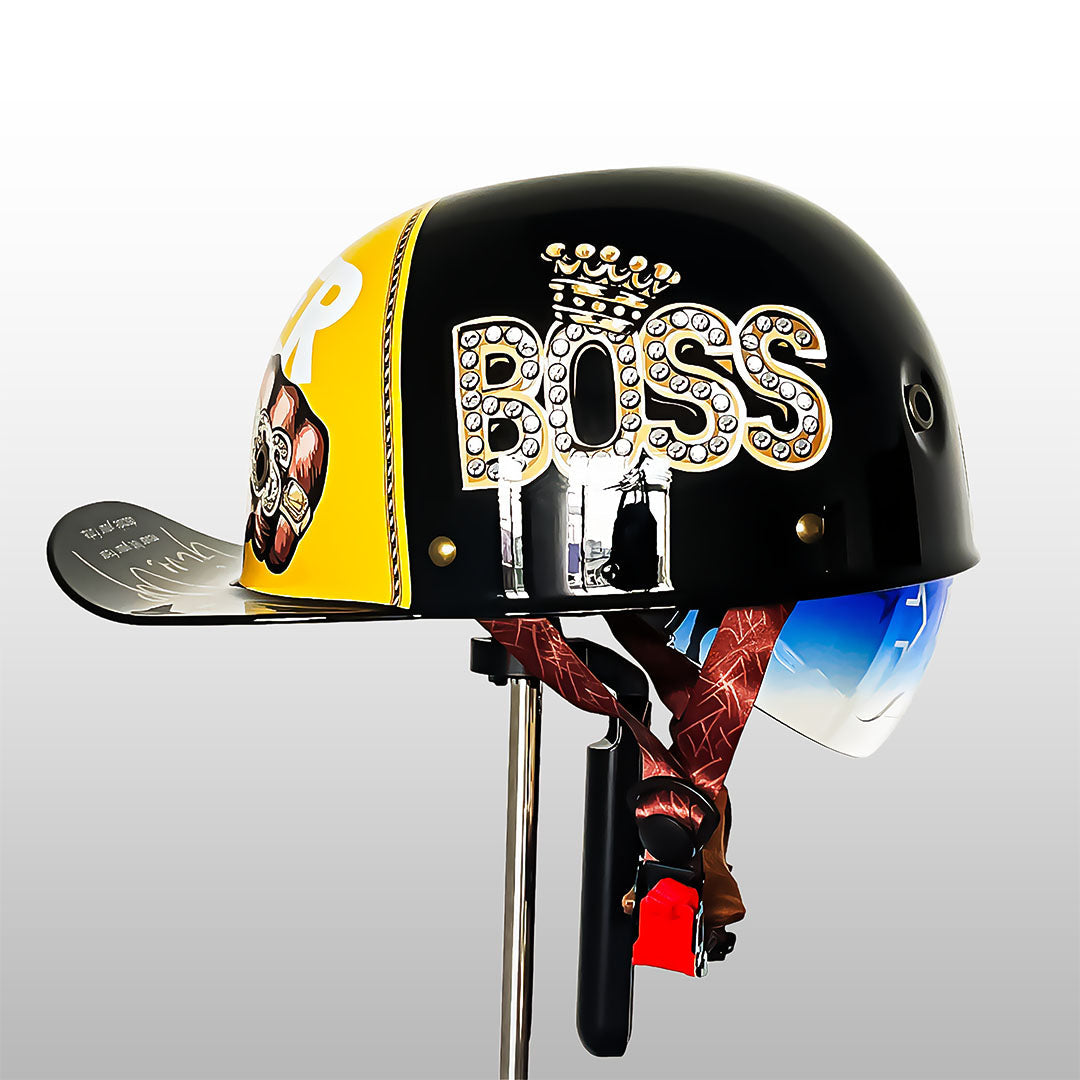 Retro baseballcap-stil motorcykel halv hjelm til ryttere, velegnet til bykørsel og daglige ture