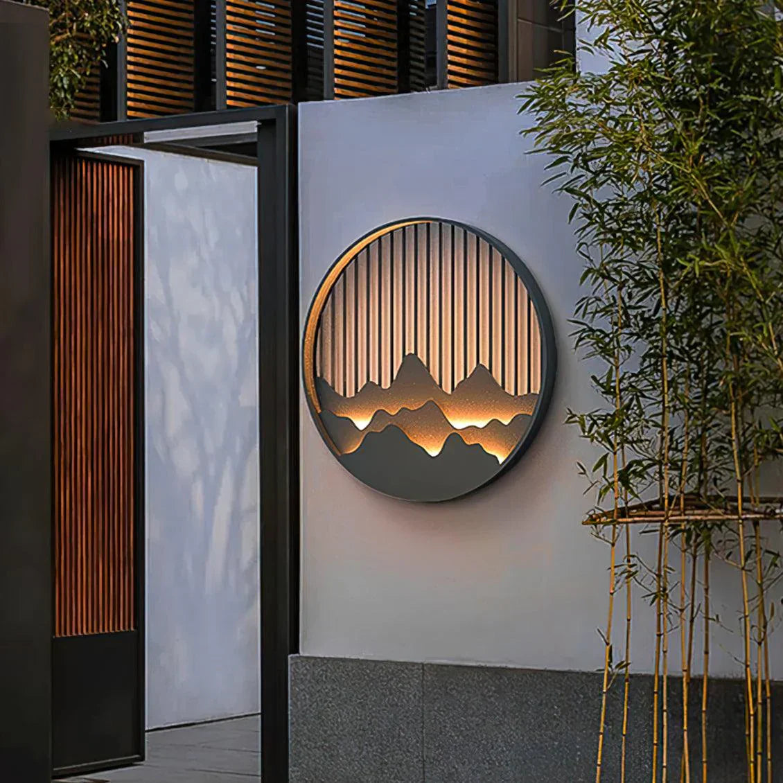 LED Outdoor Mountain Wall Lamp For Garden Patio Entryway Lighting And Exterior Decor