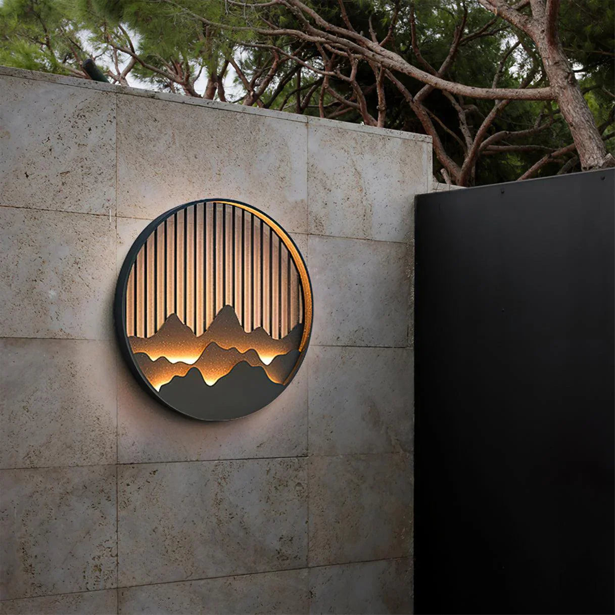 LED Outdoor Mountain Wall Lamp For Garden Patio Entryway Lighting And Exterior Decor
