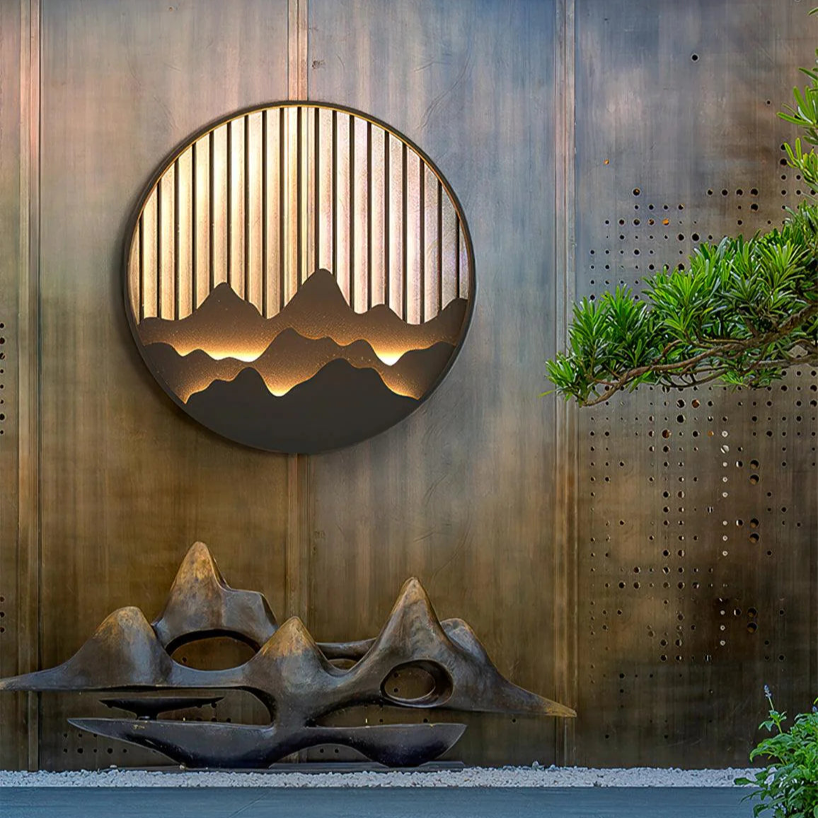 LED Outdoor Mountain Wall Lamp For Garden Patio Entryway Lighting And Exterior Decor