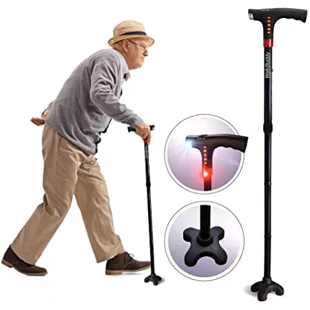 Multi-Functional Foldable LED Walking Cane 0