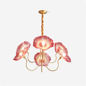 Aurora Glass Flower Chandelier Light Fixture For Elegant Home Decor And Classic Style For Living Rooms