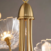 Aurora Glass Flower Chandelier Light Fixture For Elegant Home Decor And Classic Style For Living Rooms