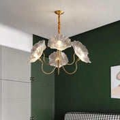 Aurora Glass Flower Chandelier Light Fixture For Elegant Home Decor And Classic Style For Living Rooms