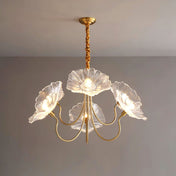 Aurora Glass Flower Chandelier Light Fixture For Elegant Home Decor And Classic Style For Living Rooms