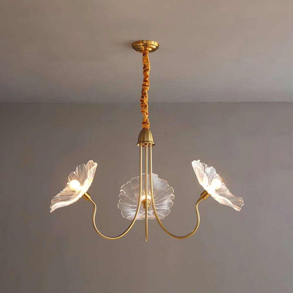 Aurora Glass Flower Chandelier Light Fixture For Elegant Home Decor And Classic Style For Living Rooms