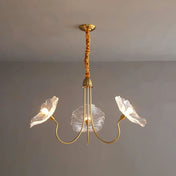 Aurora Glass Flower Chandelier Light Fixture For Elegant Home Decor And Classic Style For Living Rooms