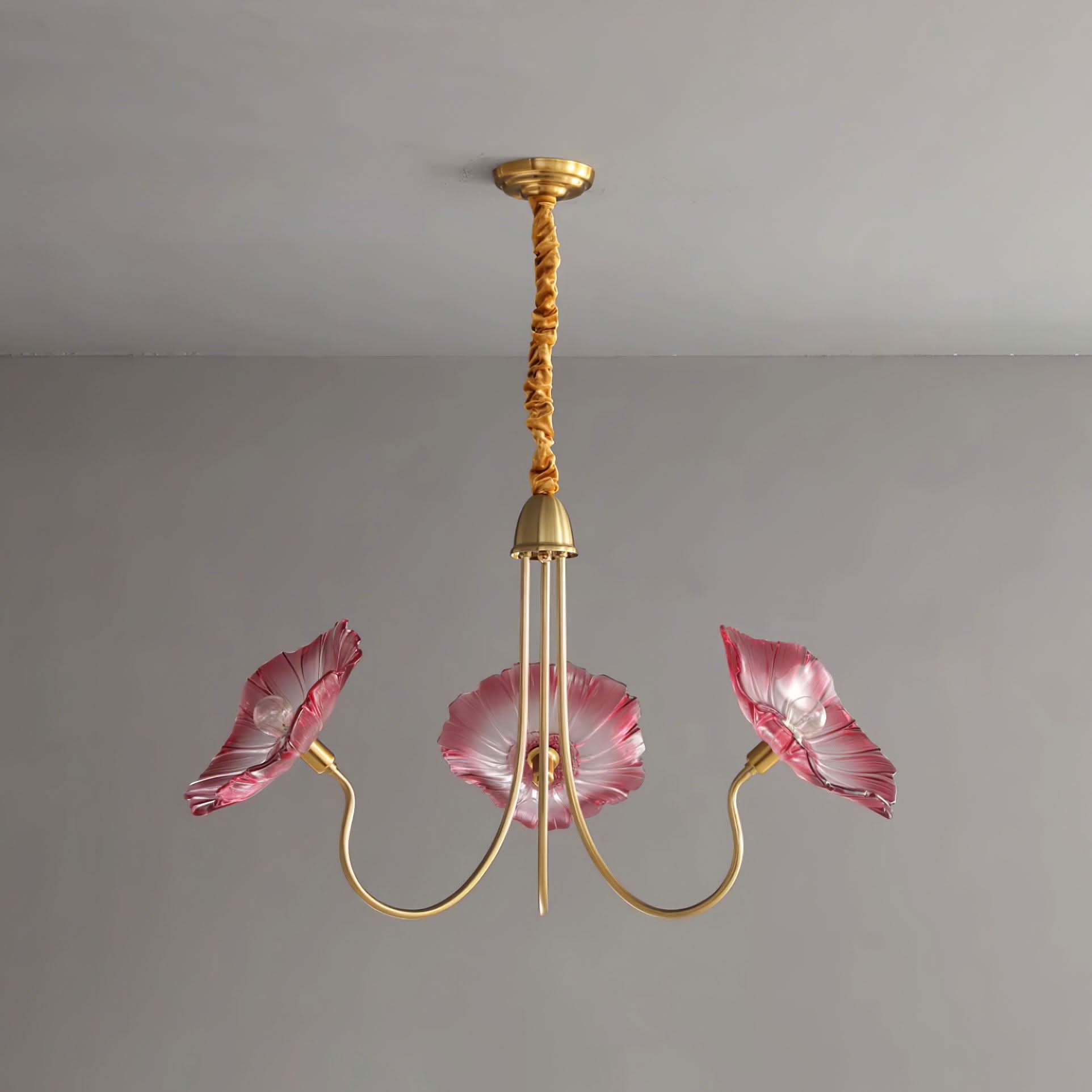 Aurora Glass Flower Chandelier Light Fixture For Elegant Home Decor And Classic Style For Living Rooms
