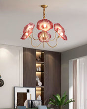 Aurora Glass Flower Chandelier Light Fixture For Elegant Home Decor And Classic Style For Living Rooms