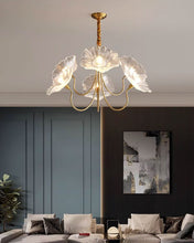 Aurora Glass Flower Chandelier Light Fixture For Elegant Home Decor And Classic Style For Living Rooms