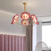Aurora Glass Flower Chandelier Light Fixture For Elegant Home Decor And Classic Style For Living Rooms