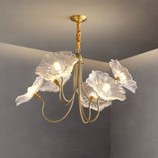 Aurora Glass Flower Chandelier Light Fixture For Elegant Home Decor And Classic Style For Living Rooms