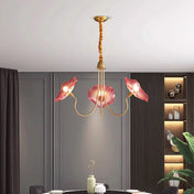 Aurora Glass Flower Chandelier Light Fixture For Elegant Home Decor And Classic Style For Living Rooms