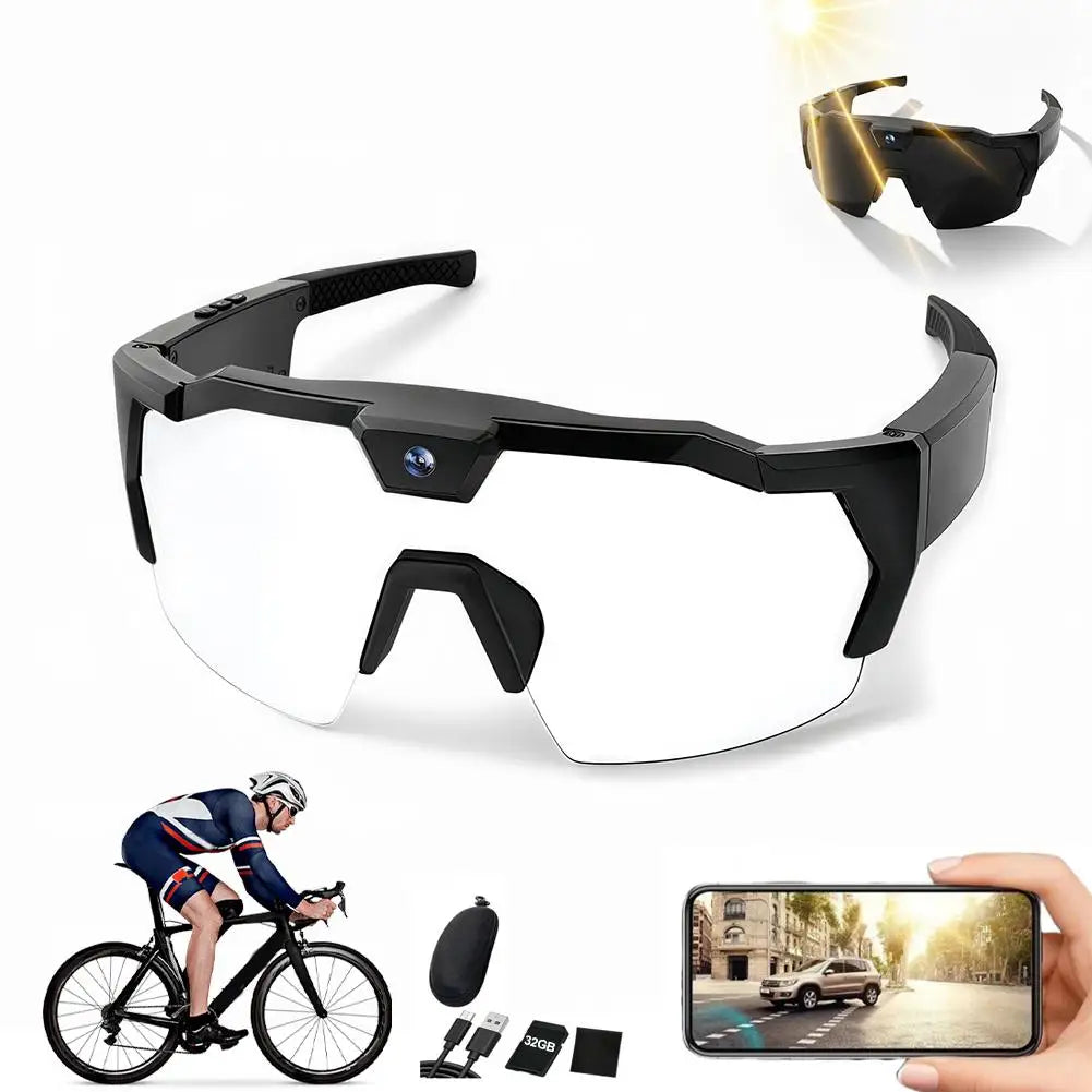 NEW HD Video Glasses Action Camera  Sunglasses Smart Glasses Sports Glasses Outdoor Bicycle Motorcycle Driver Recorder Walk Cam 6