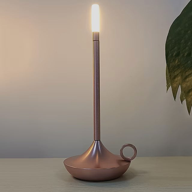Variant image for Table Lamp Cordless | Rechargeable Bedside Lamp | Dimmable LED Light | Modern Home Decor Fixture | Elegant Alloy Table Light - Zardee-4