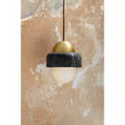 Modern Glass Pendant Lighting | Dimmable Kitchen Pendant Lamp | Elegant Hanging Lights Fixture | Brass and Glass Ceiling Light | Indoor Decorative Pendant - Zardee 3