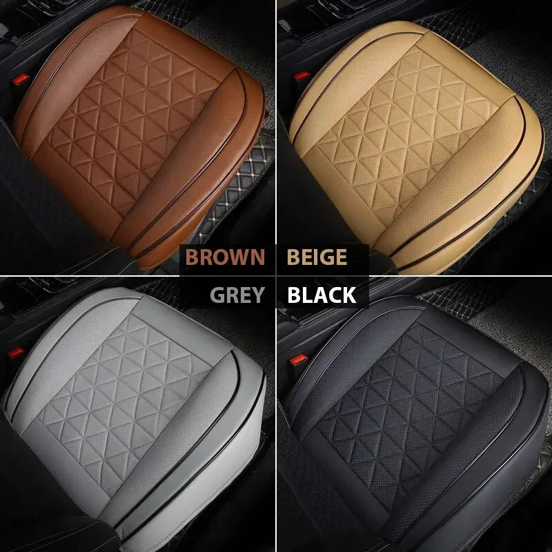 New Front Car Seat Cover PU Leather Cars Seat Cushion Automobiles Seat Protector Universal Car Chair Pad Mat Auto Accessories 0