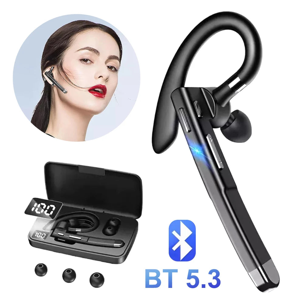 Newest Wireless Headphones Business Bluetooth v5.3 Earphones Hands-free Call Mic Noise Cancelling Headset Earbuds for Driving 0