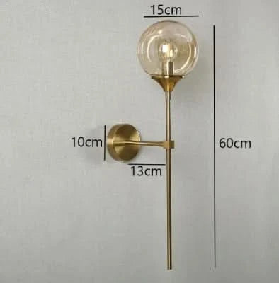 Scandinavian Glass Wall Lamp With Warm LED Light In Minimalist Nordic Design For Modern Homes And Living Spaces