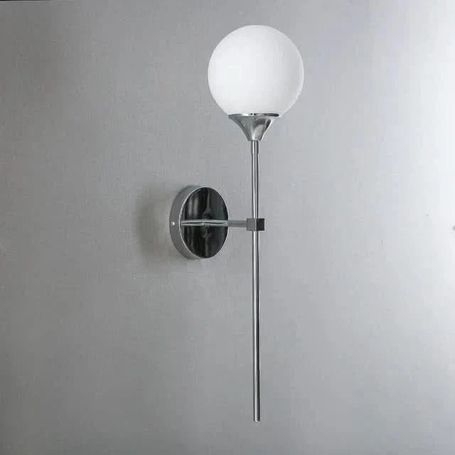 Scandinavian Glass Wall Lamp With Warm LED Light In Minimalist Nordic Design For Modern Homes And Living Spaces