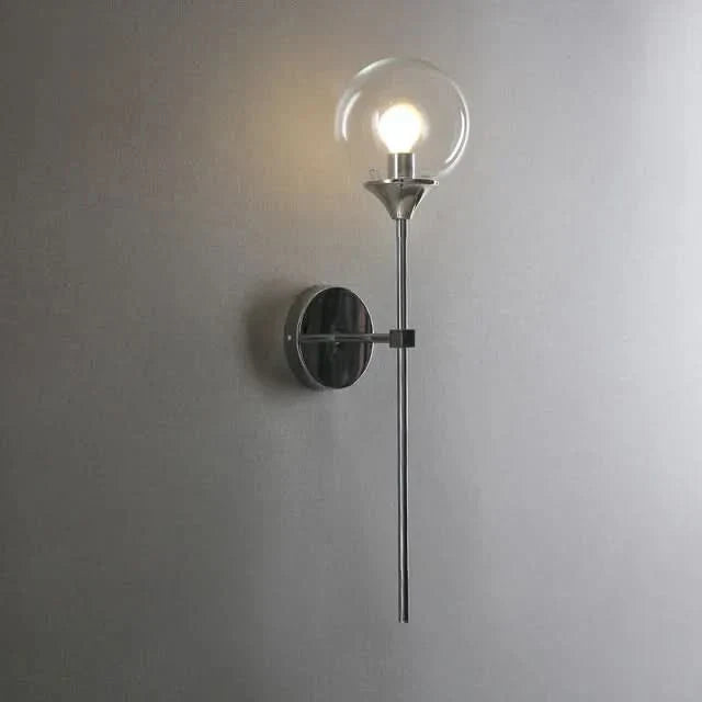 Scandinavian Glass Wall Lamp With Warm LED Light In Minimalist Nordic Design For Modern Homes And Living Spaces
