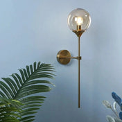Scandinavian Glass Wall Lamp With Warm LED Light In Minimalist Nordic Design For Modern Homes And Living Spaces