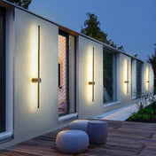 Slim Linear Outdoor Wall Light For Exterior Walls, Entrances, And Patios, Modern Minimalist Exterior Lighting Fixture