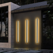 Udendørs LED-væglampe med slankt lineært design til terrasser og indgange i moderne stil