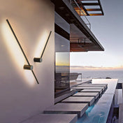 Slim Linear Outdoor Wall Light For Exterior Walls, Entrances, And Patios, Modern Minimalist Exterior Lighting Fixture