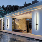 Slim Linear Outdoor Wall Light For Exterior Walls, Entrances, And Patios, Modern Minimalist Exterior Lighting Fixture