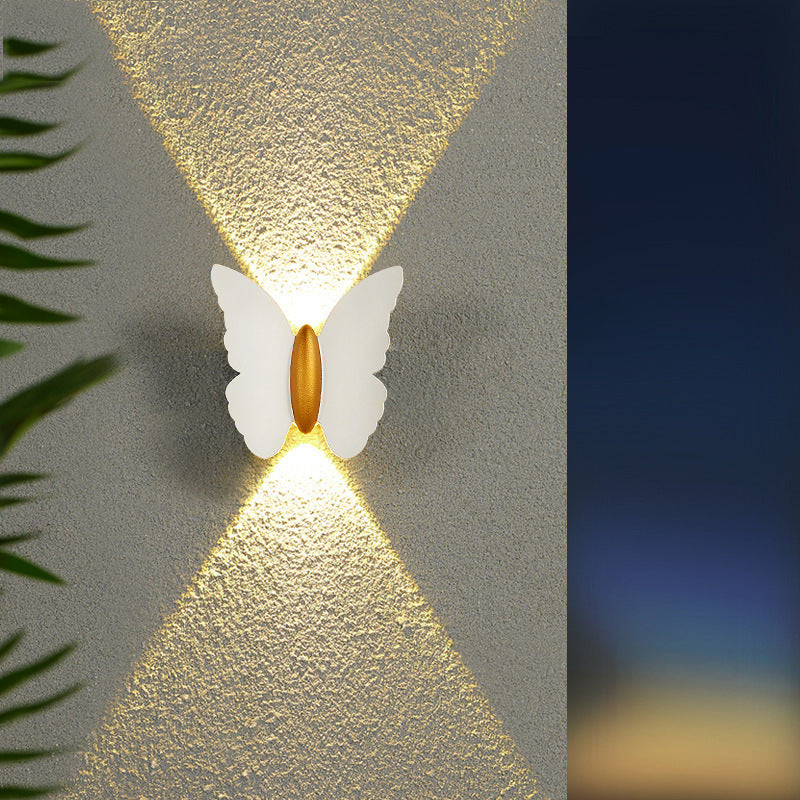 FlutterGlow sommerfugl udendørs væglampe til haver, terrasser, indgange og ydervægge