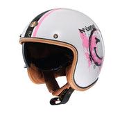 Vintage Style Unisex Motorcycle Helmet With Open Face Design For All Riders On City Streets